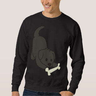 Sweatshirt Laboratoire noir avec os