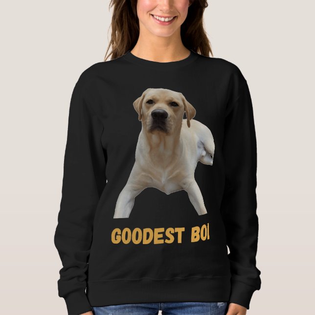 Sweatshirt Labrador Retriever Chien mignon Chien Good Boi Goo (Devant)