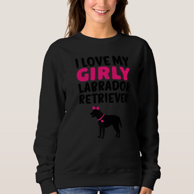 Sweatshirt Labrador Retriever Girl Girl Chien Genre Reveal C (Devant)