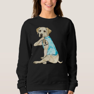 Sweatshirt Labrador Retriever I Love Maman Tattoos