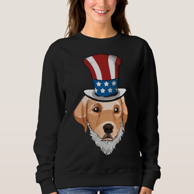 Sweatshirt Labrador Retriever Uncle Sam Lincoln Beard 4e De (Devant)