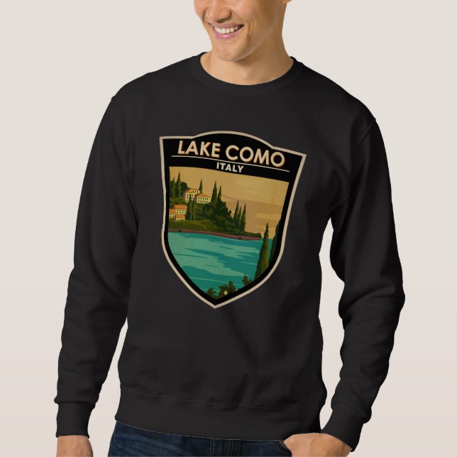 Sweatshirt Lac de Côme Italie Vintage (Devant)