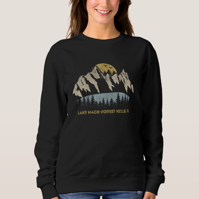 Sweatshirt Lac Mack Forest Hills Floride Mountain Sunset Sun (Devant)