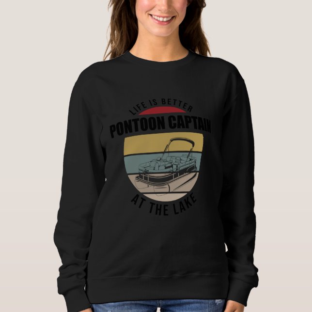 Sweatshirt Lac Pontoon Bateau Pêche Ponton Bateau Bateau Capi (Devant)
