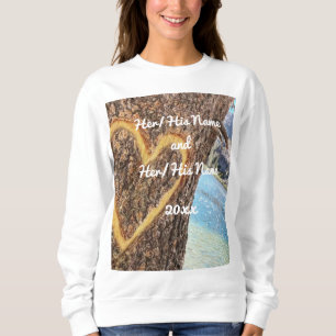 Sweatshirt Lac Tahoe Blue Water Tree Heart Love