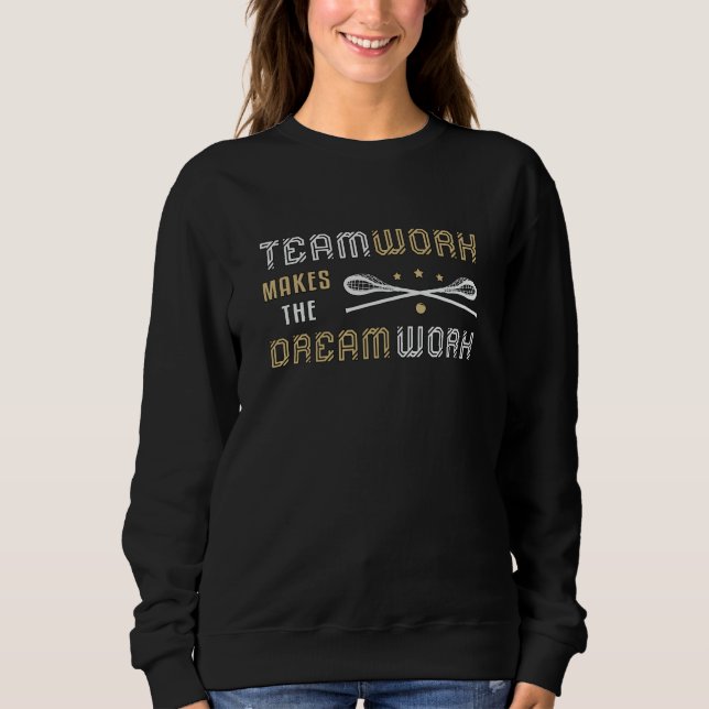Sweatshirt Lacrosse Player Lax Sport Teamwork Drôle cadeau (Devant)