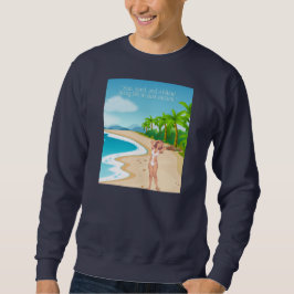 Sweatshirt ladie sur la plage