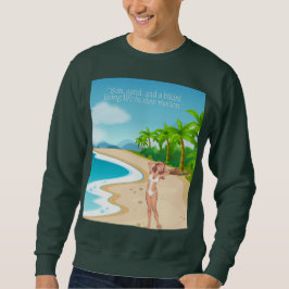 Sweatshirt ladie sur la plage