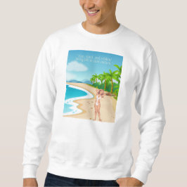 Sweatshirt ladie sur la plage