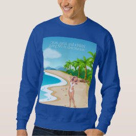 Sweatshirt ladie sur la plage