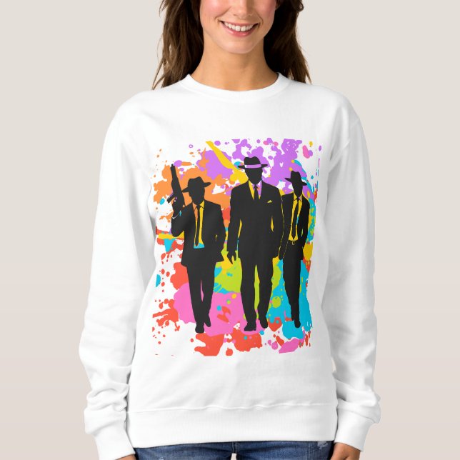 Sweatshirt Ladies Gangster Chic Long Sleeve Top (Devant)