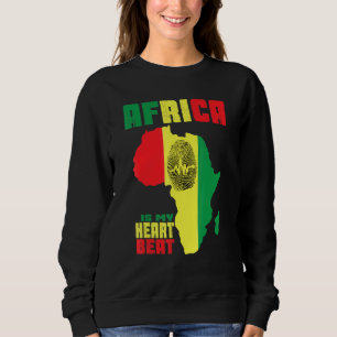 Sweatshirt L'Afrique est mon coeur Love Africa Carte African 