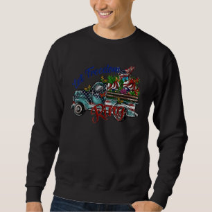 Sweatshirt Laissez Freedom Ring Happy 4 juillet Retro Truck A