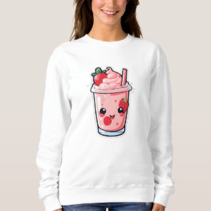 Sweatshirt lait de fraise kawaii mignon et beau