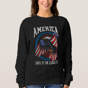 Sweatshirt L'Amérique L'Aime Ou Le Laisse Nous Aigle Fier L'A