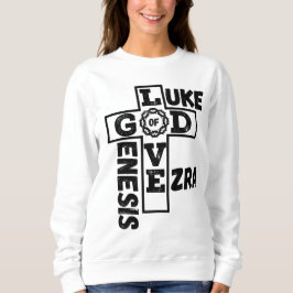 Sweatshirt L'Amour De Dieu Mot-Croisé Biblique Femmes