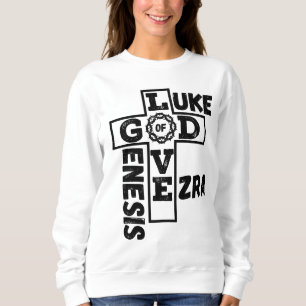 Sweatshirt L'Amour De Dieu Mot-Croisé Biblique Femmes