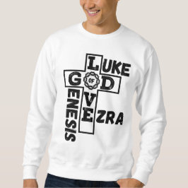 Sweatshirt L'Amour De Dieu Mot-De-Croix Biblique Hommes
