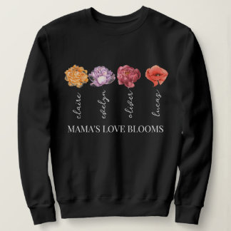 Sweatshirt L'amour de maman personnalisée fleurit