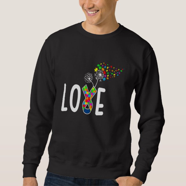 Sweatshirt L'Amour De sensibilisation sur l'autisme N'A Pas B (Devant)