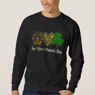 Sweatshirt L'amour du chien et la Saint Patrick Joyeux Saint