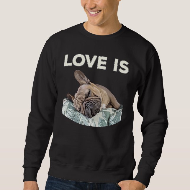 Sweatshirt L'Amour Est Français Grand Français Propriétaire D (Devant)