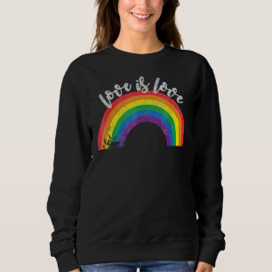 Sweatshirt L'Amour Est L'Amour Arc En Ciel Lgbt Gay Lesbian P