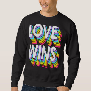 Sweatshirt L'amour gagne Hommes Femmes Lgbt Ally