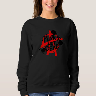 Sweatshirt L'anarchie du motif Punk's Not Dead de style graff