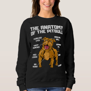 Sweatshirt L'Anatomie D'Un Pitbull Funny Pitbull Terrier