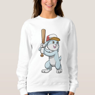 Sweatshirt Lapin au baseball avec batte de baseball