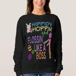 Sweatshirt Lapin de Pâques et œufs décorés