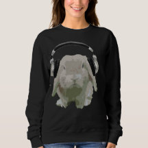 Lapin du DJ avec le mélomane d'amusement