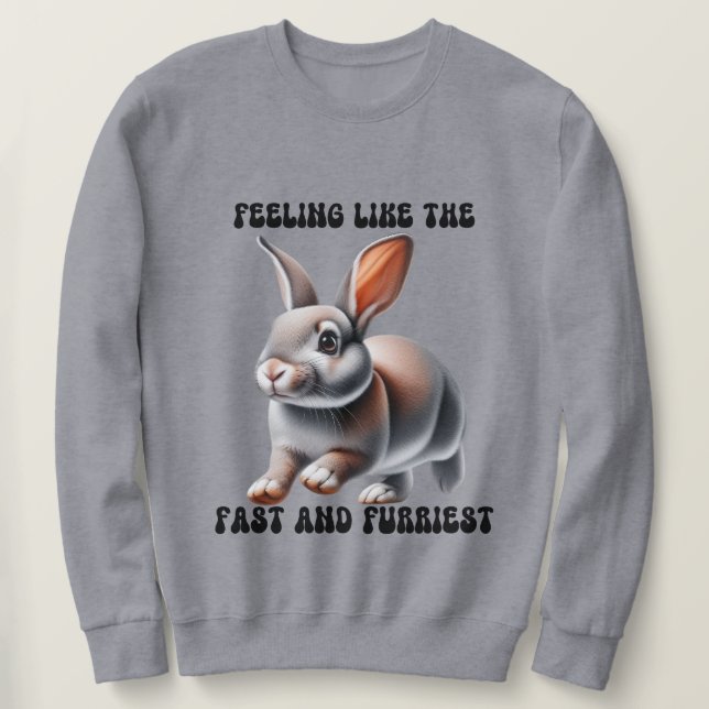 Sweatshirt Lapin Humoristique (Design devant)