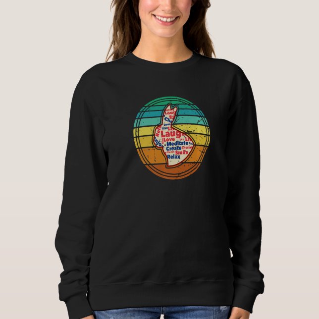 Sweatshirt Lapin Lapin Live Rire Amour Sourire Motivationnel  (Devant)