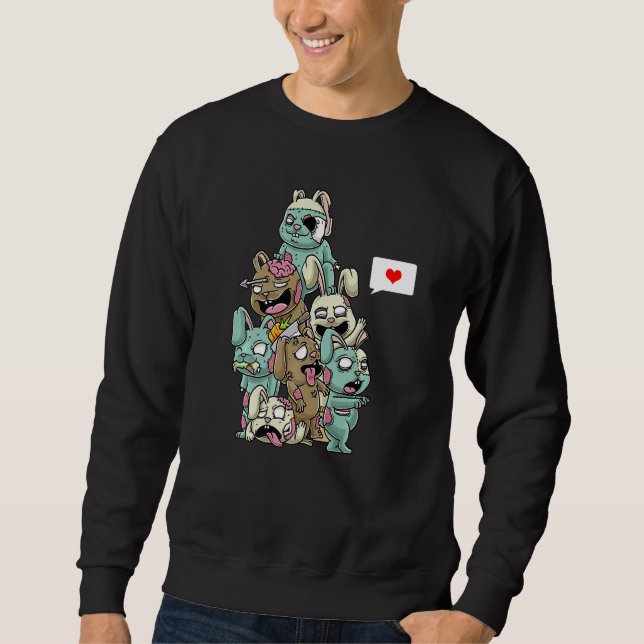 Sweatshirt Lapin Zombie Scandale Halloween Bunny (Devant)