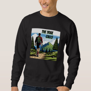 Sweatshirt L'appel du sentier   Un homme faisant de la randon