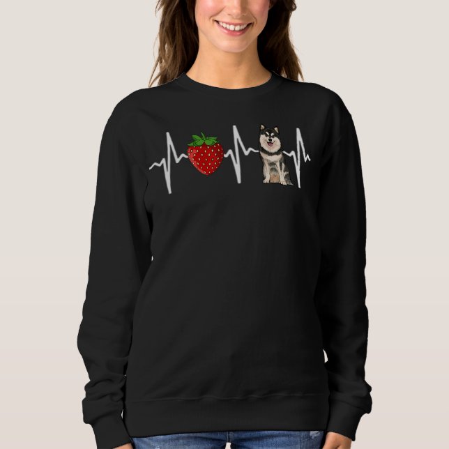 Sweatshirt Lapphund finlandais fraise Heartbeat Chig (Devant)