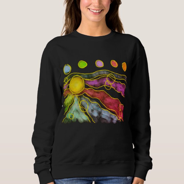 Sweatshirt L'art Abstrait funky à porter (Devant)