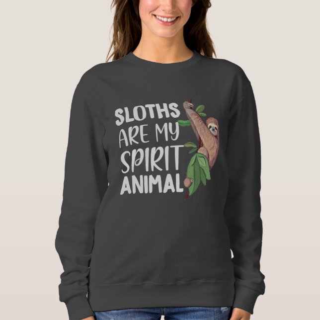 Sweatshirt l'art des mots d'animal de l'esprit paresseux (Devant)