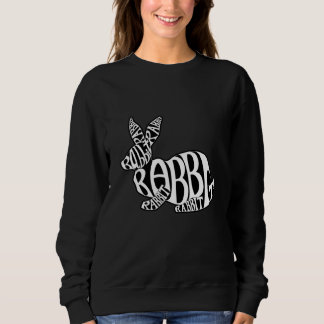 Sweatshirt L'art du monde de la typographie du lapin noir