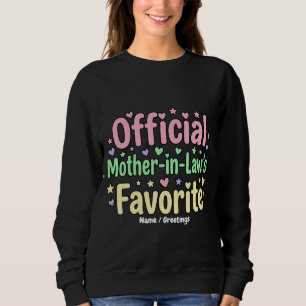 Sweatshirt L'art pastel préféré de la belle-mère officielle
