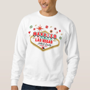 Sweatshirt Las Vegas Marié Couple Correspondant Vacances Neva