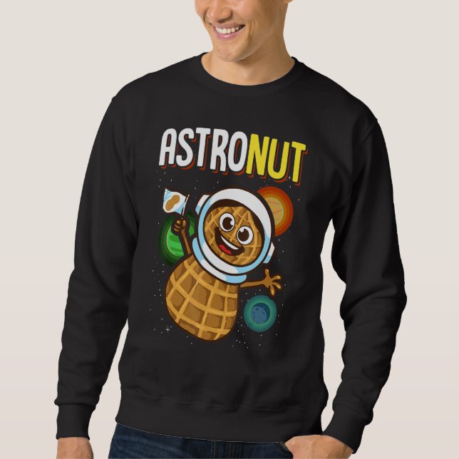 Sweatshirt L'astronaute des cacahuètes Pun Astronut Arachides (Devant)