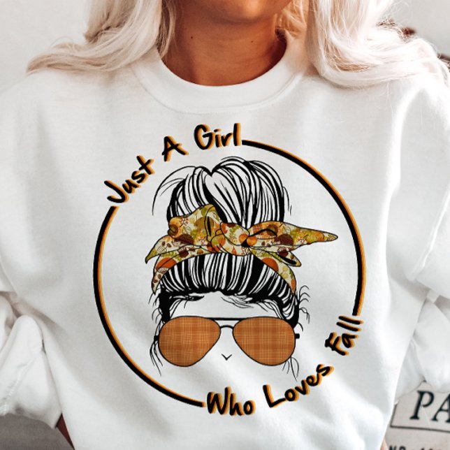 SWEATSHIRT L'AUTOMNE A THÈME JUSTE UNE FILLE QUI AIME TOMBER  (Créateur téléchargé)