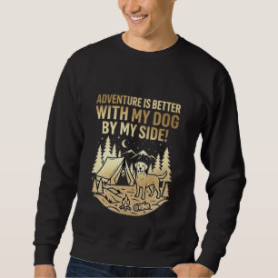 Sweatshirt L'aventure est meilleure avec mon golden retriever