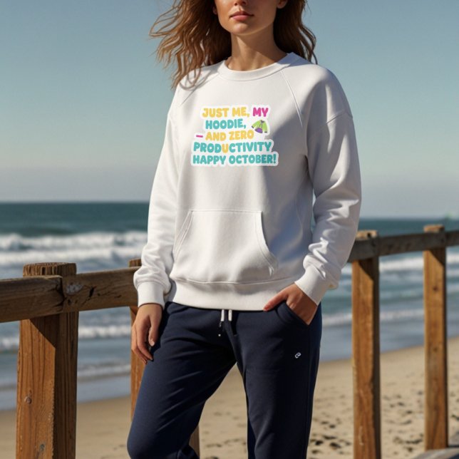 Sweatshirt Lazy October Funny Quote | Fall Humor Design (Créateur téléchargé)
