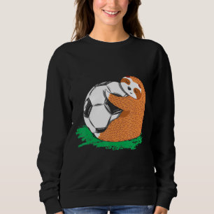 Sweatshirt Lazy Sloth Soccer Lover Team Ball Sport