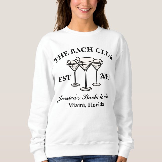 Sweatshirt Le Bach Club Luxury Bachelorette Trip Correspondan (Devant)