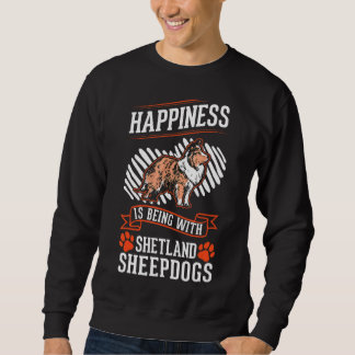Sweatshirt Le bonheur avec Shetland Sheepdogs Sheltie